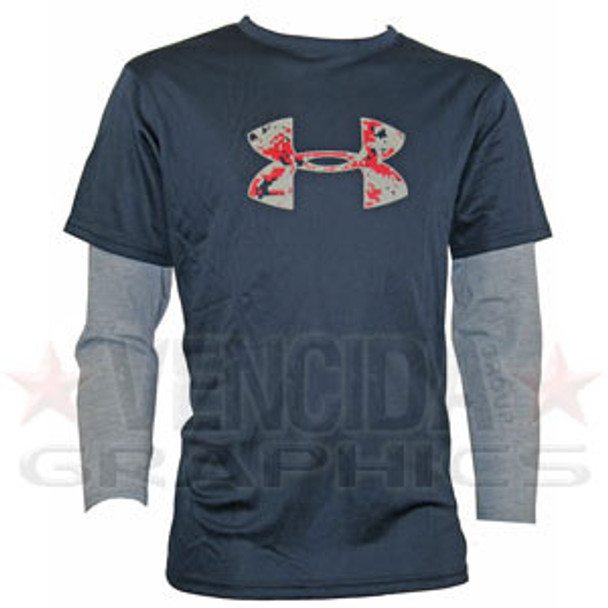 UNDER ARMOUR layered logo tee jnr [navy]