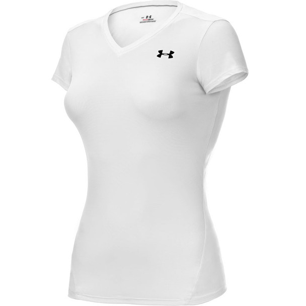UNDER ARMOUR womens heatgear frequency tee [white]