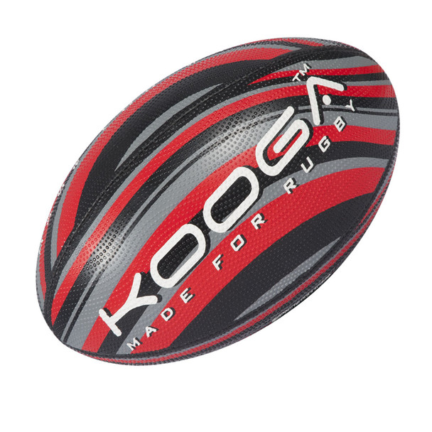 KOOGA wave grip training rugby ball [black/red]