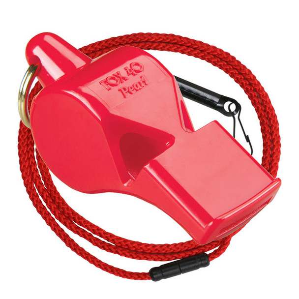 FOX 40 pearl safety whistle with breakaway lanyard [red]