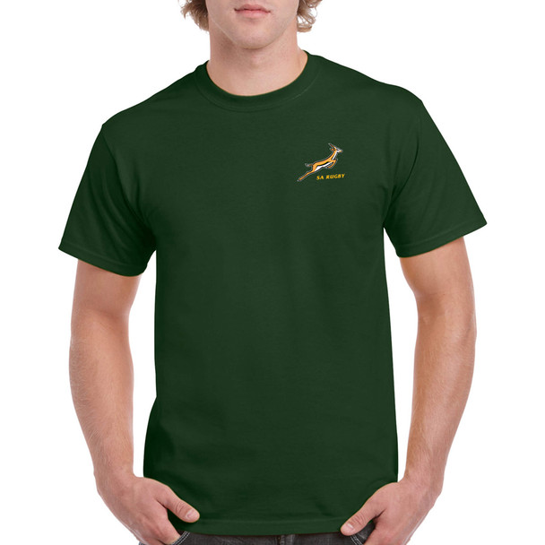 South Africa Rugby cotton supporters t-shirt [bottle green]