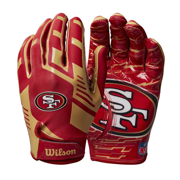 WILSON San Francisco 49ers NFL stretch fit receivers american football gloves [youth]