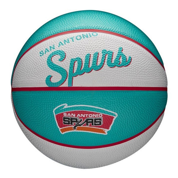  WILSON san antonio spurs NBA retro mini basketball [white/turquoise]