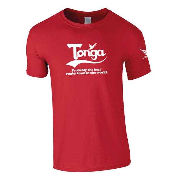 CORBERO tonga 'best rugby team in the world' ringspun t-shirt [red]
