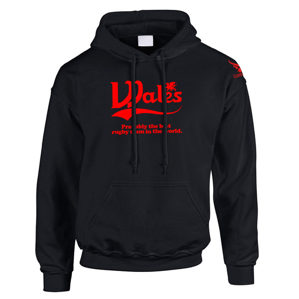 CORBERO wales 'best rugby team in the world' hooded sweatshirt [black]