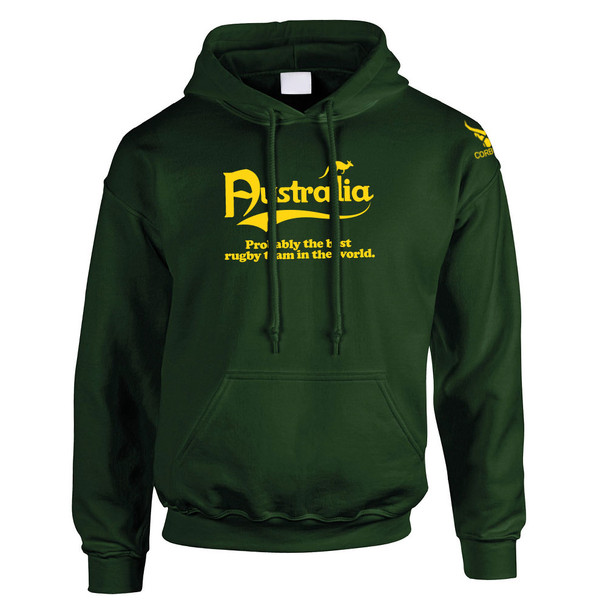 CORBERO australia 'best rugby team in the world' hooded sweatshirt [forest]