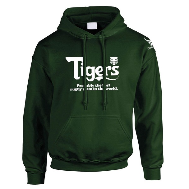 CORBERO leicester tigers 'best rugby team in the world' hooded sweatshirt [forest]