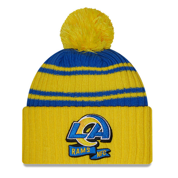 NEW ERA Los Angeles Rams NFL sport knit bobble hat [yellow/royal]