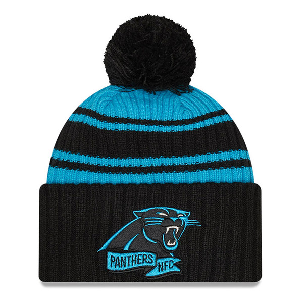 NEW ERA Carolina Panthers NFL sport knit bobble hat [black/turquoise]