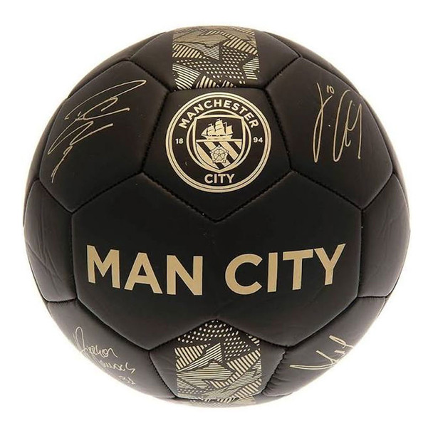 TEAM MERCHANDISE Manchester City Phantom signature football size 5 [black/gold]