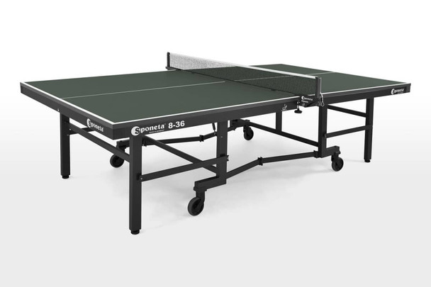 SPONETA Centrefold Championline ITTF 25mm Indoor Table Tennis Table [green]