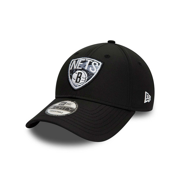 NEW ERA Brooklyn Nets print infill 9forty adjustable cap [black]