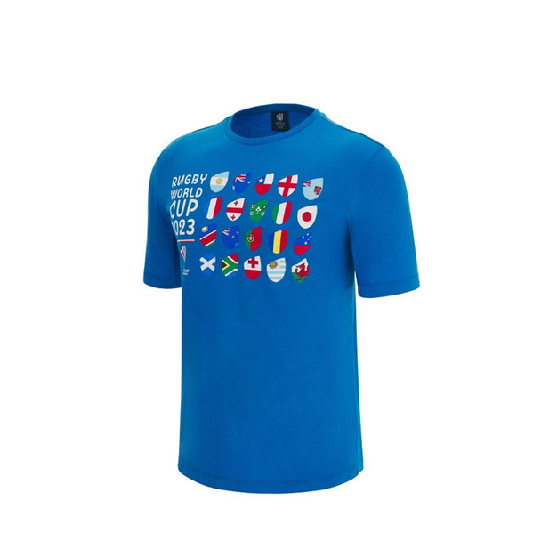 MACRON RWC 2023 All flags Tee Shirt [Royal]