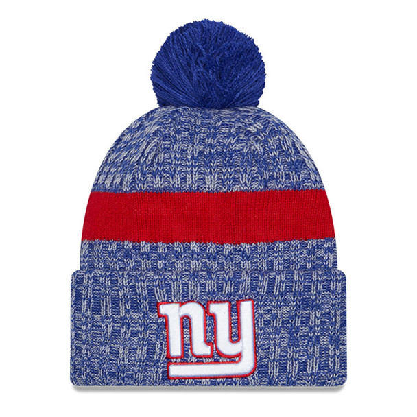 NEW ERA New York Giants NFL23 side-line sport knit bobble beanie hat [Blue/grey/red]