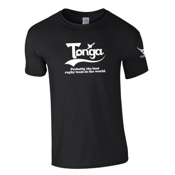 CORBERO tonga 'best rugby team in the world' ringspun t-shirt [black]