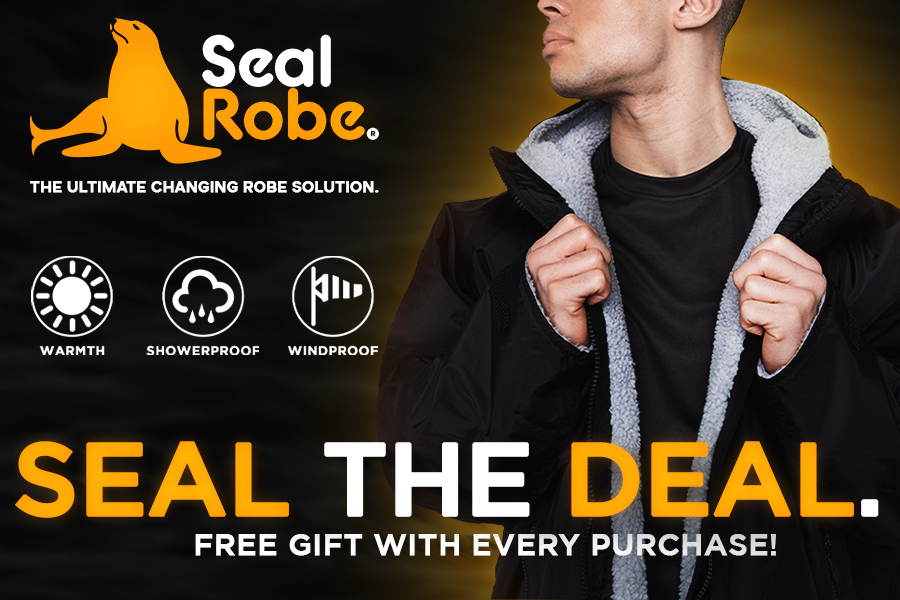 Image showcasing the SealRobe dry changing robe for outside athletes and explorers who engage in activities such as watersports, camping, hiking and more.