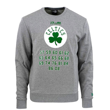 Boston Celtics NBA Basketball Team Logo New Era Hoody Gray Cotton