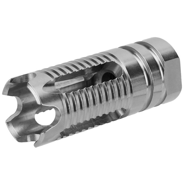 Muzzle Brake 9mm 1/2" x 36 Four Prong - Stainless Steel