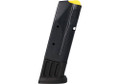 SIG SAUER P365 X-Macro 9mm 10-round magazine with steel construction, black oxide finish, polymer baseplate and side witness holes.