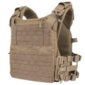 The MKS Full Forge Gear Plate Carrier Shelter in Tan offers rugged ballistic nylon, MOLLE compatibility, and quick-release buckles. Fits 10x12 and 11x14 plates.