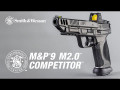 Smith & Wesson M&P M2.0 Metal 5" pistol in Tungsten Gray. Optics-ready, full-size, aluminum frame with flat-face trigger and 4x 17-round mags. Perfect for tactical use or competition.