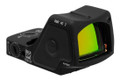 Trijicon RMR HD Mini Reflex Sight features a 3.25 MOA red dot with selectable circle/dot reticle, top-loading battery, and rugged construction. Made in the USA. Fits RMR footprint.