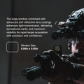 Osight X multi-reticle reflex sight with 3 MOA dot and 32 MOA circle, magnetic charging cover, and RMR footprint. Large window optic for full-size pistols.