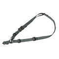 Magpul MS4 Dual QD Sling Gen 2 in Gray, convertible one-point to two-point rifle sling with MS1 Slider, steel QD D-Ring, push-button swivels, NIR treated webbing, Made in USA.