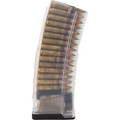 MFT Extreme Duty 5.56 30-round translucent purple magazine with clear round count.