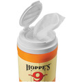 Hoppe's Large Lubricating Gun Oil Field Wipes Canister of 120 wipes.