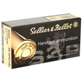 Sellier & Bellot 38 Special 148gr Wadcutter pistol ammo for target shooting accuracy.