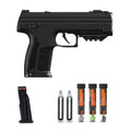 Byrna LE Launcher Kit — .68 cal non-lethal launcher with up to 330 fps, 5-round mags, Picatinny rail, white-dot sights, and carrying case. Legal kit (no chemical projectiles) — ideal for training and personal defense.