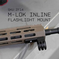 Slim profile offset Picatinny scope mount, 30mm, AR-15 compatible.