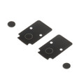 Glock RMR footprint red dot mounting plate for dovetail rear sight slide.