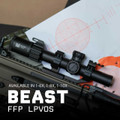 Beast 1-8x24 FFP LPVO scope with illuminated BDC reticle.