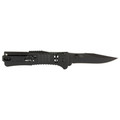 SOG Gambit black fixed blade knife with claw-like blade and GRN handle.