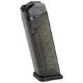 ETS 12RD Clear 9mm magazine for S&W Shield, translucent body for ammo count.
