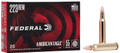 Federal American Eagle .223 Remington 55 grain FMJ rifle ammunition delivers reliable accuracy and high velocity performance, packaged in a 20 round box with reloadable brass.