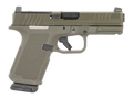 Shop the Ruger RXM 9mm Luger pistol at TerranGearUSA.com. This exclusive color scheme features OD Green finish, optic-ready slide for DeltaPoint Pro, tritium co-witness sights, Magpul enhanced grip, and 15+1 capacity with two PMAG magazines. Perfect for concealed carry and defense.