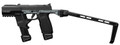 Upgrade your Sig Sauer P365 with the Tyrant CNC TWS Braced Chassis in Gunmetal Gray. Features spring-loaded folding brace, removable blast shield, dual-magazine carrier, and easy drop-in FCU installation for a compact PDW platform with up to 50-round capacity. Precision CNC-machined with lifetime warranty.