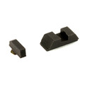 AmeriGlo Defoor black-on-black precision sight set for Glock 42 and 43 featuring serrated front post and classic square notch.