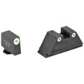 AmeriGlo optic height tritium night sights for Glock MOS with white outline green tritium lamps and tall profile for suppressors.