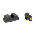 AmeriGlo L-height tritium sights for Glock 43X and 48 MOS, providing lower one-third co-witness with Holosun 407K optics.