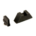 AmeriGlo suppressor height flat black sights for Glock MOS, optimized for Aimpoint ACRO and Holosun 509T red dot optics.