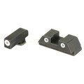 AmeriGlo Classic 3-dot tritium night sights for Glock 42 and 43 with white outline front post and square notch rear.