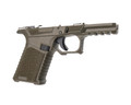 SCT Manufacturing Compact Polymer Frame with aggressive grip, OD Green finish, Picatinny rail, flared mag well. Compatible with Gen3 Glock 19, 23, 32, multi-caliber support. Buy at Terran Gear USA.