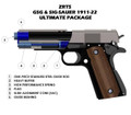 Upgrade your GSG or Sig Sauer 1911-22 with the ZR Tactical Ultimate Package. Improve reliability, reduce recoil, and eliminate factory weak points with precision USA-made components.