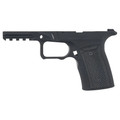 Sharps Bros Ruger RXM black aluminum grip frame featuring a steep grip angle and integrated thumb ledges for recoil control.