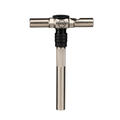 Fix It Sticks Ratcheting T-Way Wrench with Locking Hex Drive features secure 1/4-inch bit retention, ratcheting action, and cleaning rod compatibility.