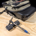 Fix It Sticks Compact Ratcheting Multi-Tool includes a locking T-way wrench, 6–25 in-lb torque driver, 16 bits, and belt pouch for precision maintenance.
